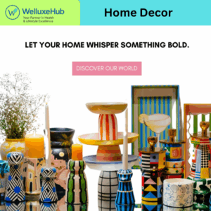 Premium home décor products in Pakistan – wall decorations, antique showpieces, and stylish furniture by WelluxeHub