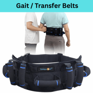 alt="Gait belt for patient handling – safe mobility support for caregivers"
