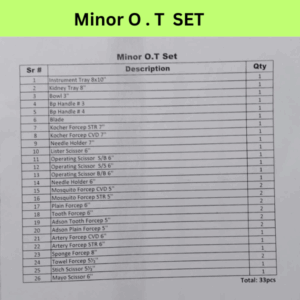 Minor OT surgical instruments set